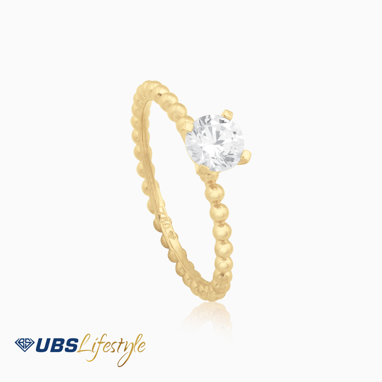 UBS Cincin Emas Arty Solitaire - Ecd1419 - 17K