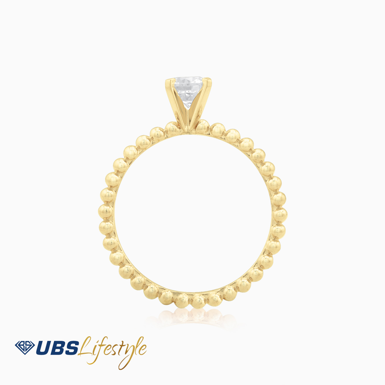 UBS Cincin Emas Arty Solitaire - Ecd1419 - 17K