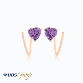 UBS Anting Emas - Awd0129RP - Batu Ungu - 17K