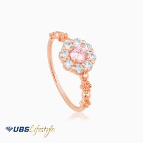 UBS Cincin Emas - CC16010RP - Batu Pink -  17K