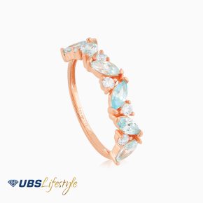 UBS Cincin Emas Rachel Rose - Cc16122RT - 17K - Batu Tosca