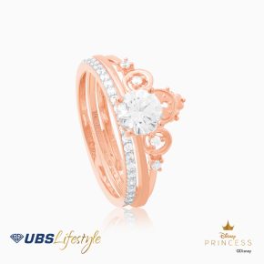 UBS Cincin Emas Disney Princess Cinderella - Ccy0131R - 17K