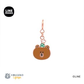 UBS Liontin Emas Line Friends Brown - Chm0023 - 17K