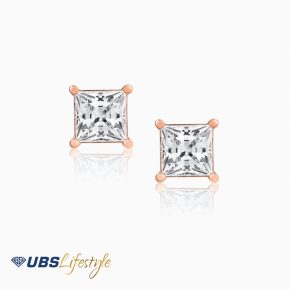 UBS Anting Emas Rachel Rose - Cwb0832 - 17K