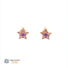 UBS Anting Emas Rachel Rose - Cwb0845 - Merah - 17K