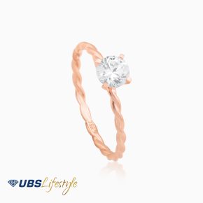 UBS Cincin Emas Arty Solitaire - Ecd1420R - 17K