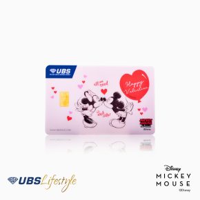 UBS Logam Mulia Disney Mickey & Minnie Mouse Valentine 0.5 Gr