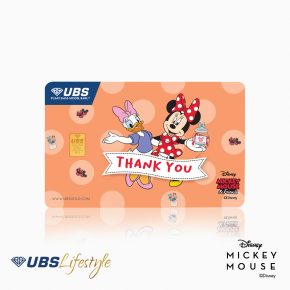 UBS Logam Mulia Disney Minnie Mouse & Daisy Duck Thank You 0.25 Gr