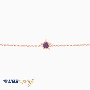 UBS Gelang Emas Birthstone - Kgv6524-2 - 17K - Feb
