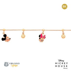 UBS Gelang Emas Anak Disney Mickey & Minnie Mouse - Kgy0079 - 8K