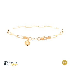 UBS Gold Gelang kaki Emas Paperlina - Kkp6630KB - 8K - Bell