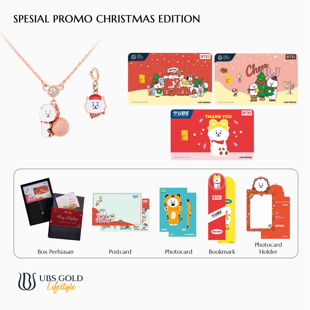 UBS Logam Mulia Spesial Promo BT21 Christmas