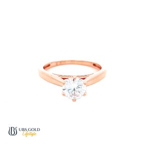 UBS Gold Cincin Emas Solitaire - Cc16731 - 17K