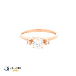 UBS Gold Cincin Emas Solitaire - Cc16829 - 17K