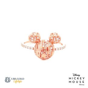 UBS Gold Cincin Emas Disney Mickey Mouse - Ccy0201 - 17K