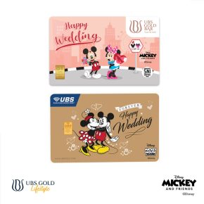 UBS Logam Mulia Disney Mickey & Minnie Mouse Happy Wedding 0.25 Gr