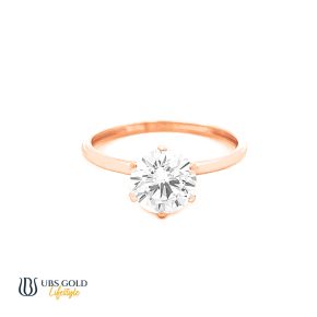 UBS Gold Cincin Emas Solitaire - Ecd1423 - 17K