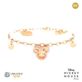 UBS Gold Gelang Emas Disney Mickey Mouse Rainbow - Hgy0131K - 8K