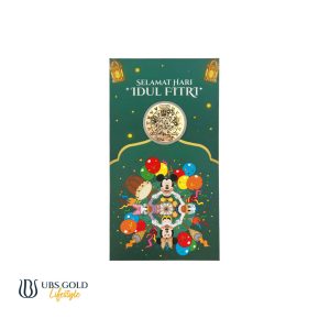 UBS Gold Angpao Disney Mickey Minnie Mouse Idul Fitri 0.1 Gr