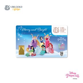 UBS Gold Logam Mulia Disney Princess Christmas 1 Gr