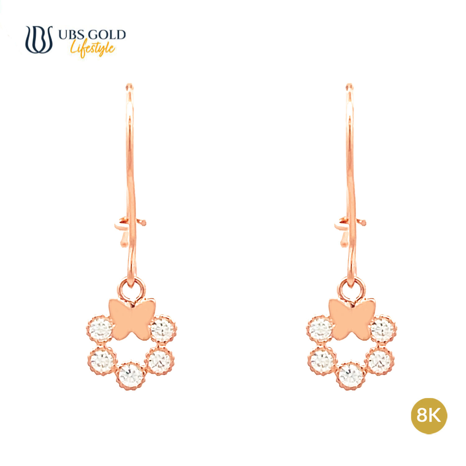 UBS Gold Anting Emas Luna - Cab0545K - 8K