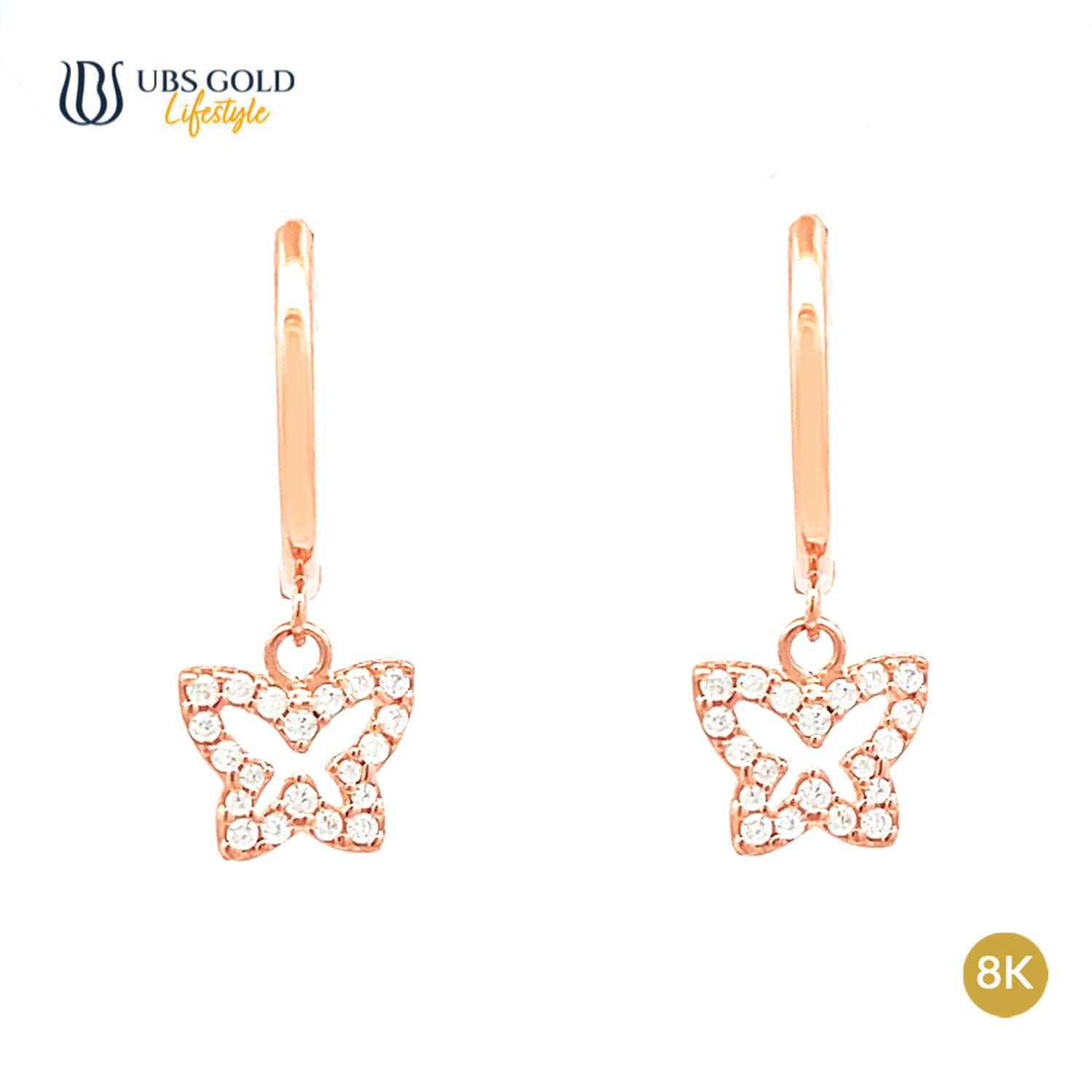 UBS Gold Anting Emas Luna - Cad1212K - 8K