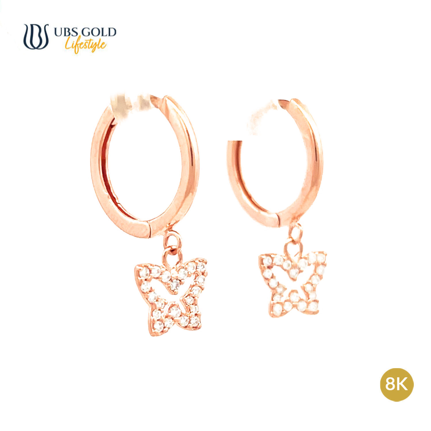 UBS Gold Anting Emas Luna - Cad1212K - 8K