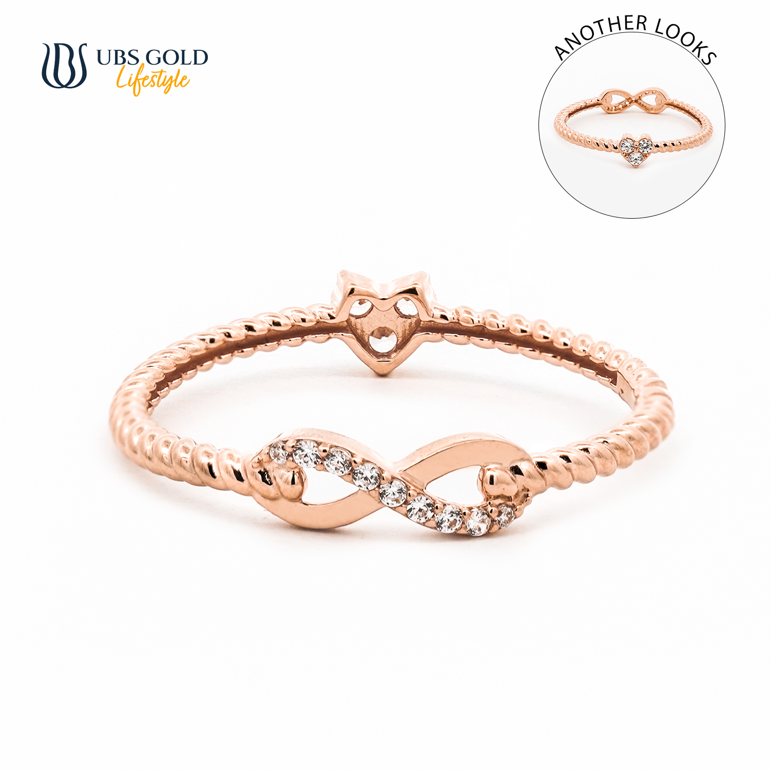 UBS Gold Cincin Emas Two Way Looks - Cc17337 - 17K