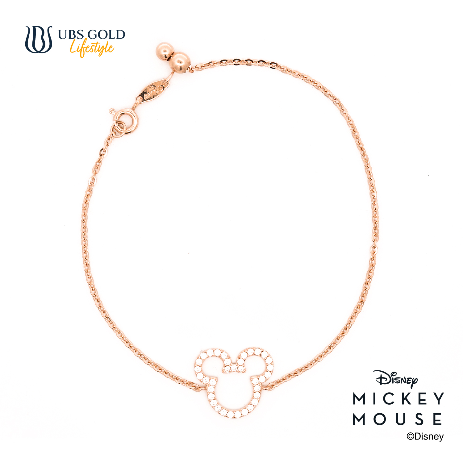 UBS Gold Gelang Emas Disney Mickey Mouse - Kgy0154 - 17K
