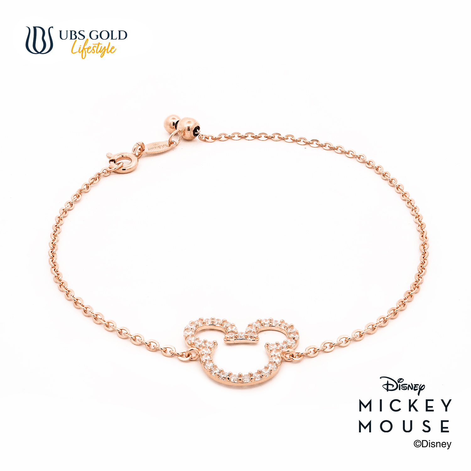 UBS Gold Gelang Emas Disney Mickey Mouse - Kgy0154 - 17K