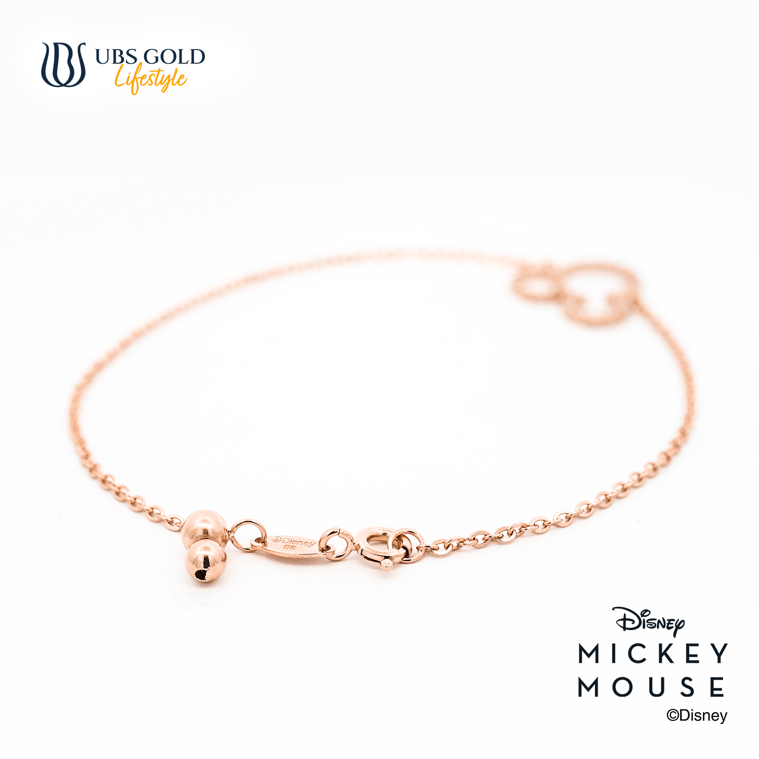 UBS Gold Gelang Emas Disney Mickey Mouse - Kgy0154 - 17K