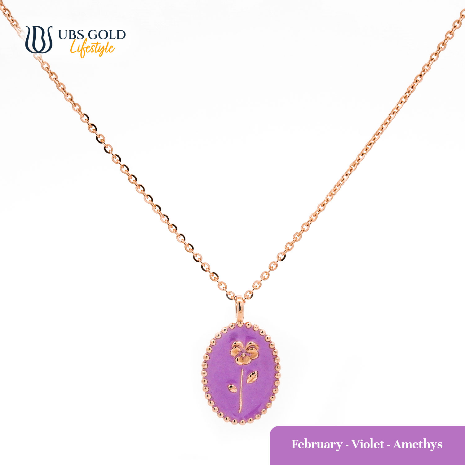 UBS Gold Kalung Emas Flower Birth - Kkv15722 - 17K - Feb