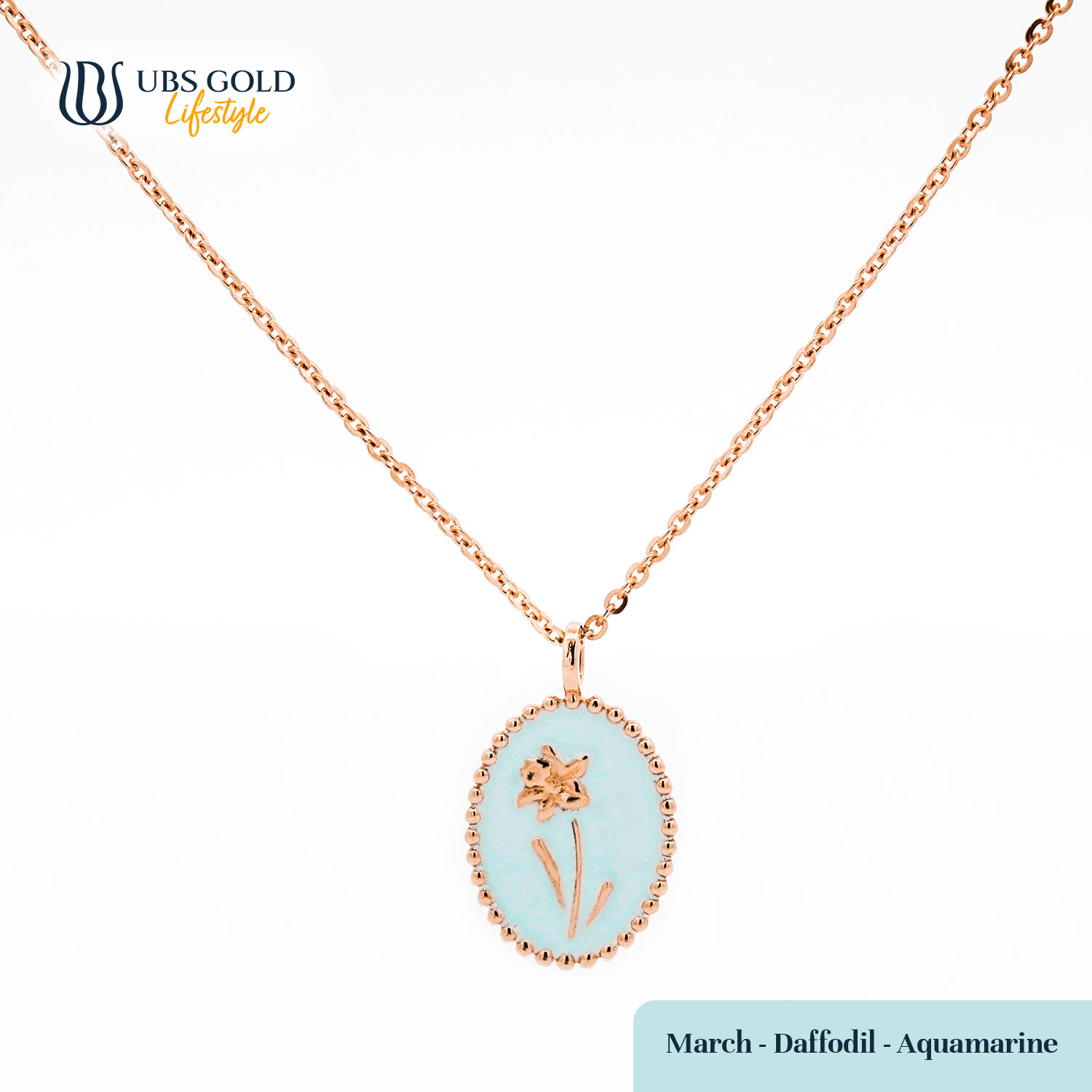 UBS Gold Kalung Emas Flower Birth - Kkv15725 - 17K - Mar