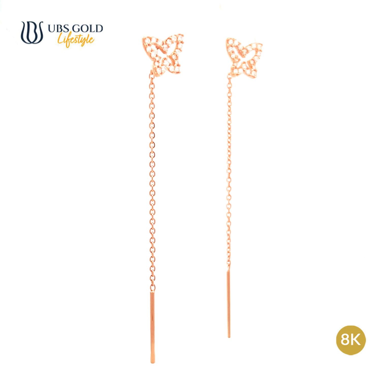 UBS Gold Anting Emas Luna - Ksw1135K - 8K