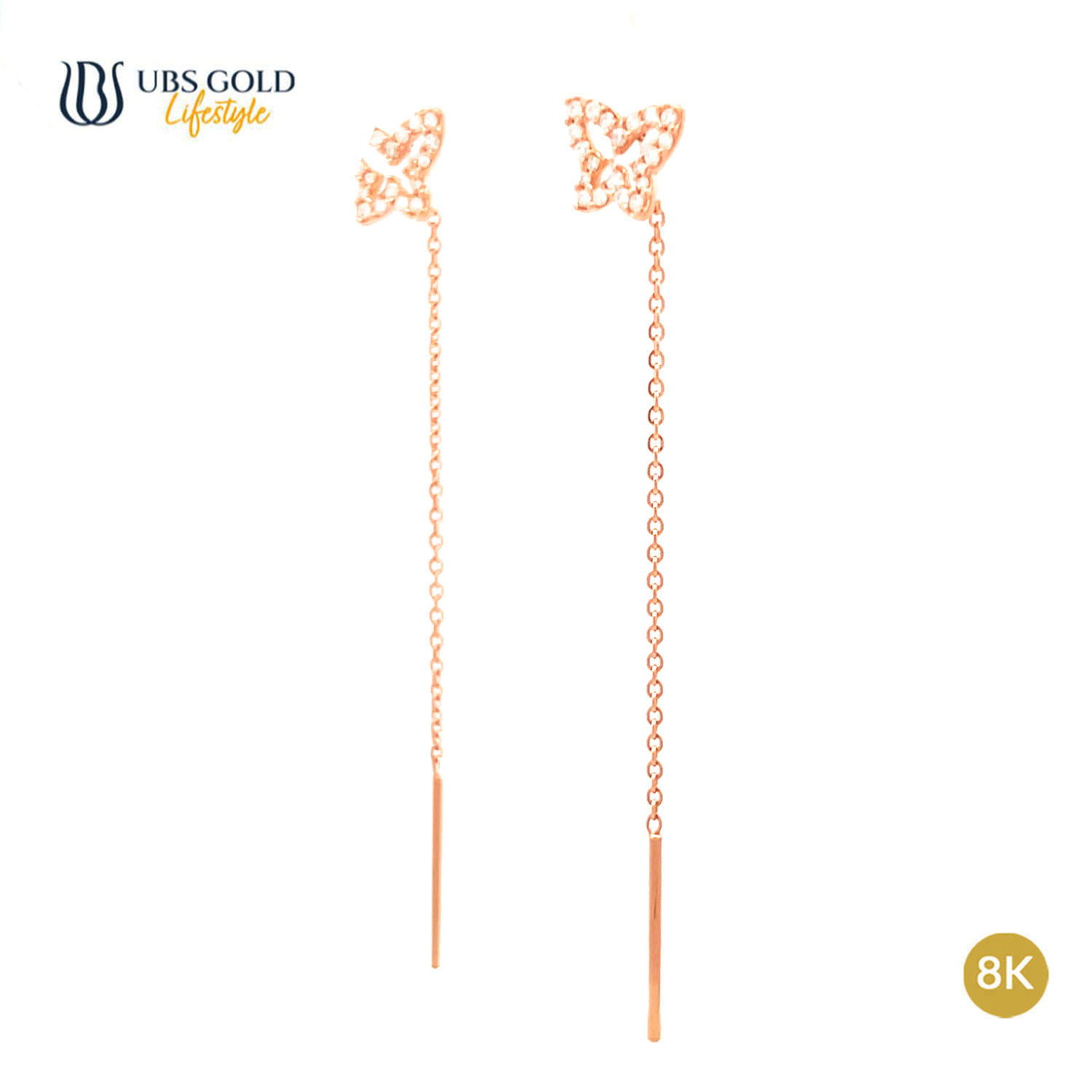 UBS Gold Anting Emas Luna - Ksw1135K - 8K