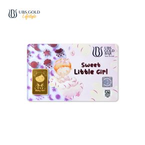 UBS Gold Logam Mulia New Born Baby Girl 3 Gr