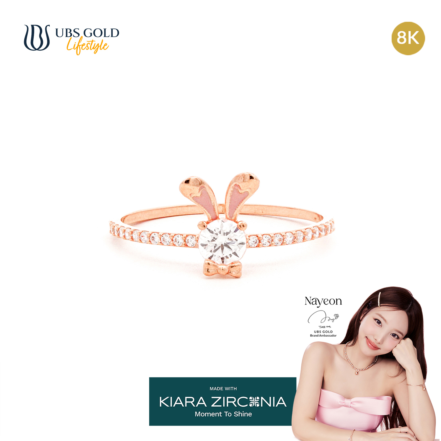 UBS Gold Cincin Emas Yeonni - Ksc1175K - 8K