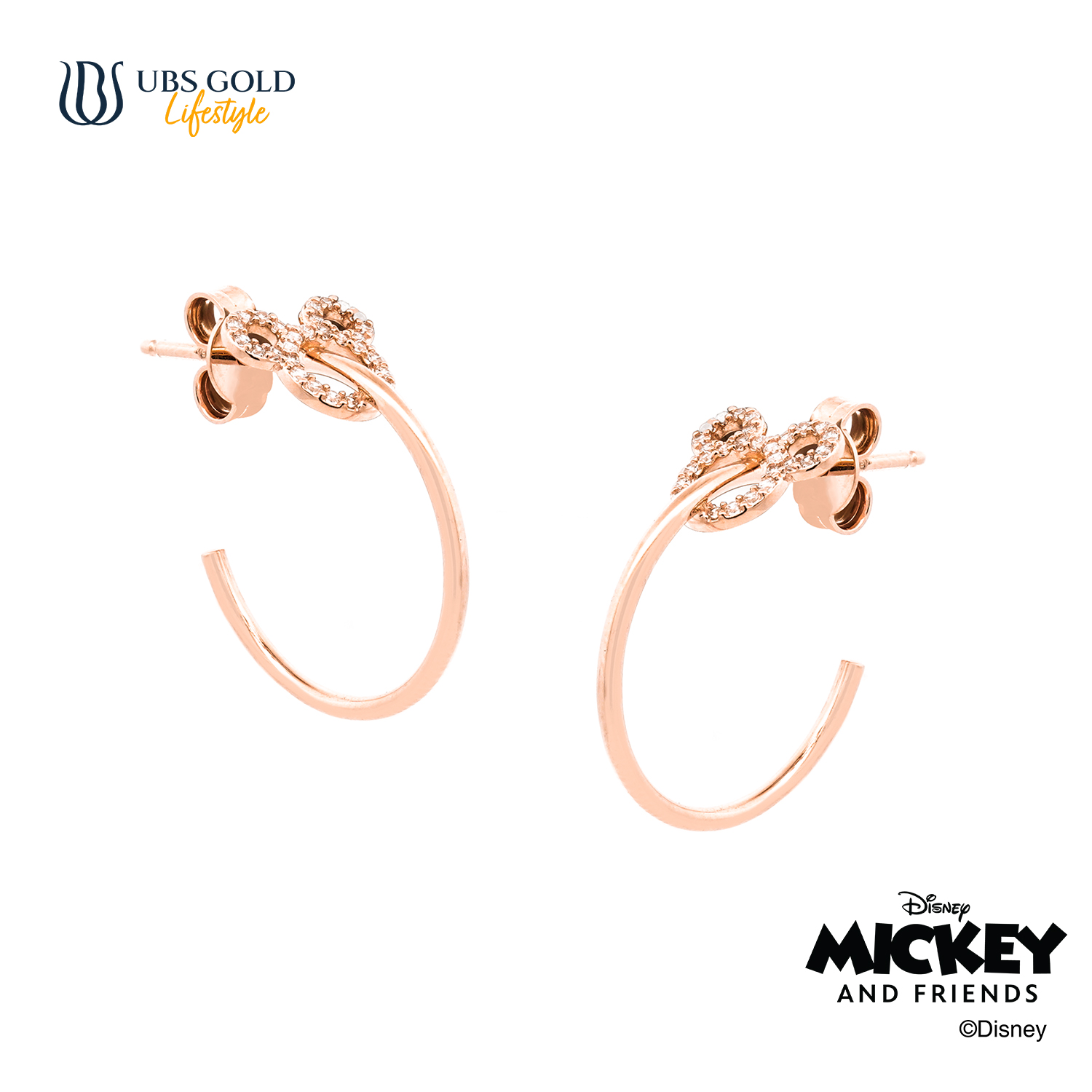 UBS Gold Anting Emas Disney Mickey Mouse - Aay0117 - 17K