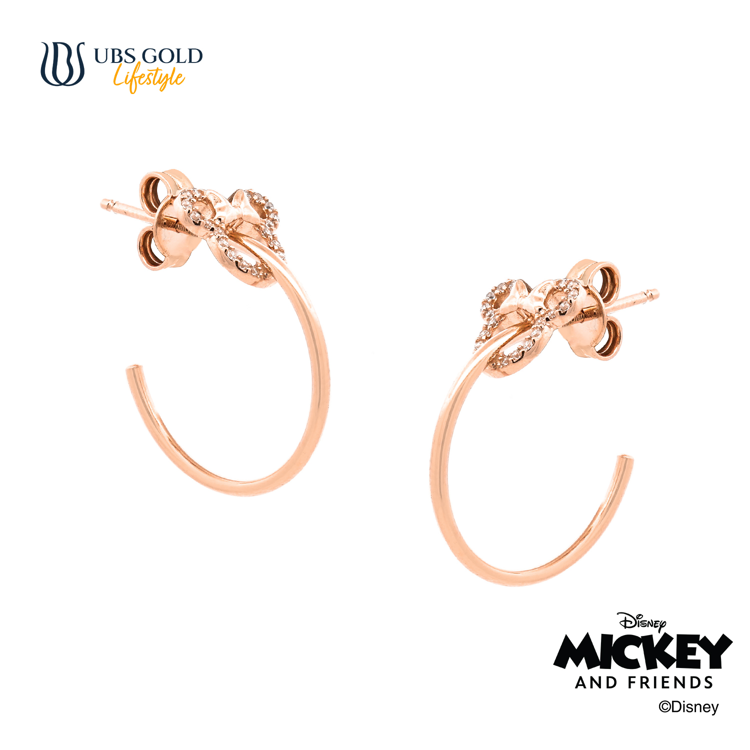 UBS Gold Anting Emas Disney Minnie Mouse - Aay0118 - 17K