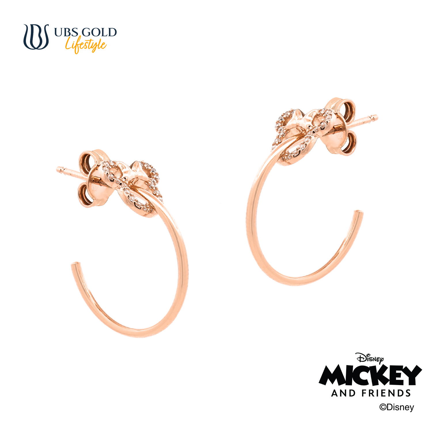 UBS Gold Anting Emas Disney Minnie Mouse - Aay0118 - 17K