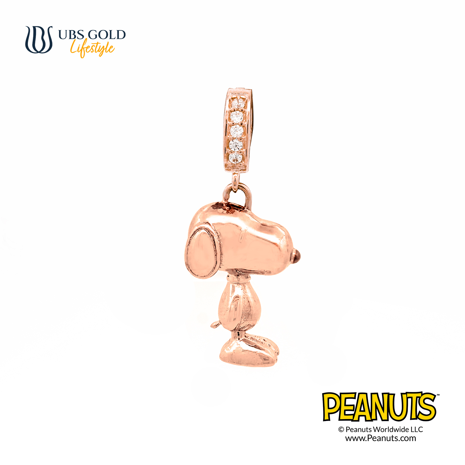 UBS Gold Liontin Emas Peanuts Snoopy Sweetie - C9l0001 - 17K