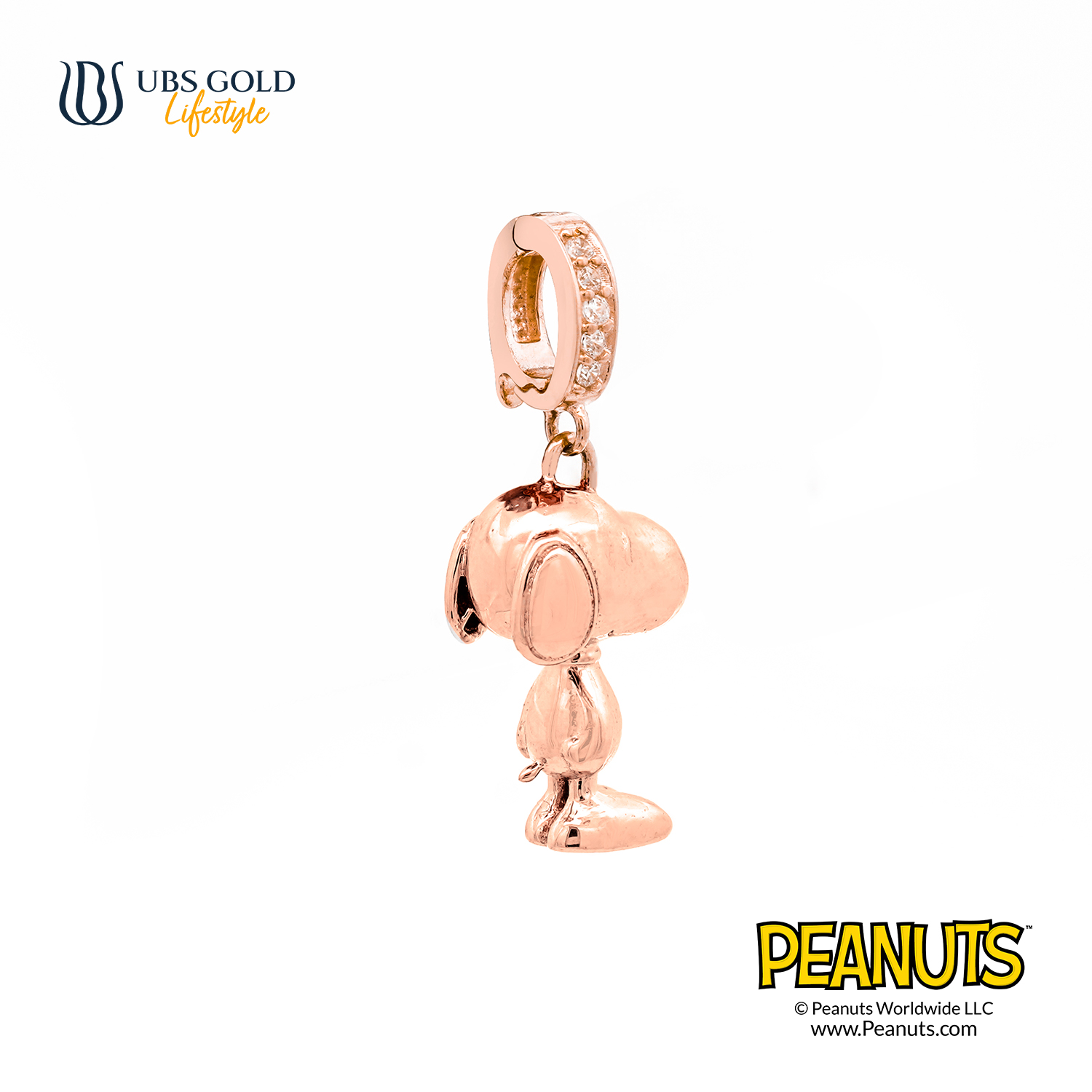 UBS Gold Liontin Emas Peanuts Snoopy Sweetie - C9l0001 - 17K