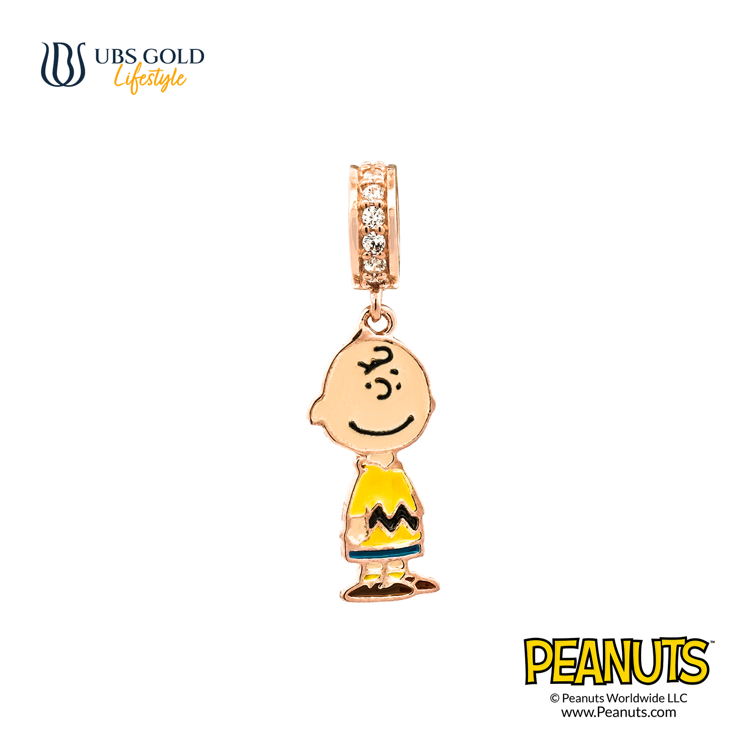 UBS Gold Liontin Emas Peanuts Charlie Brown Sweetie - C9l0010 - 17K