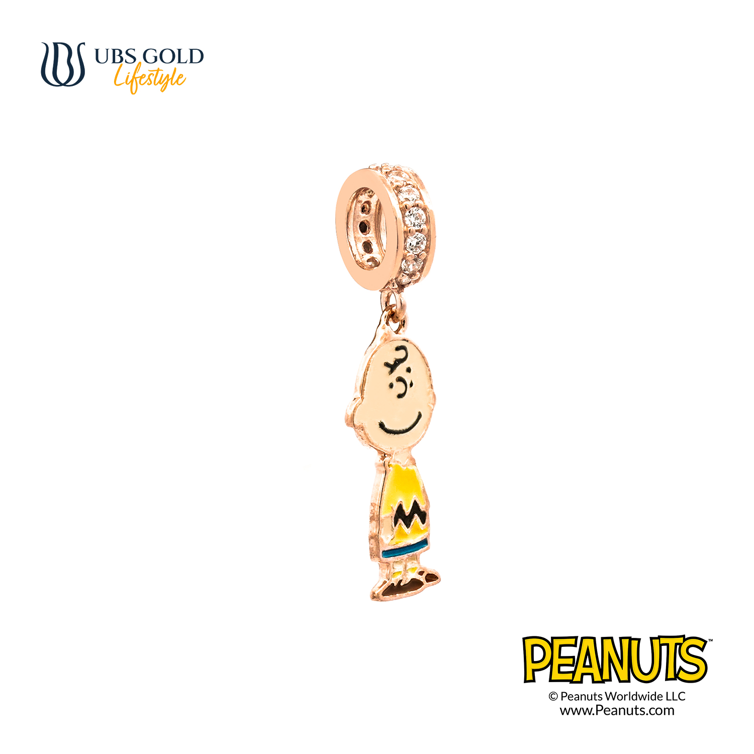 UBS Gold Liontin Emas Peanuts Charlie Brown Sweetie - C9l0010 - 17K