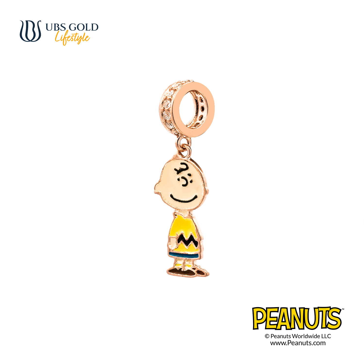 UBS Gold Liontin Emas Peanuts Charlie Brown Sweetie - C9l0010 - 17K