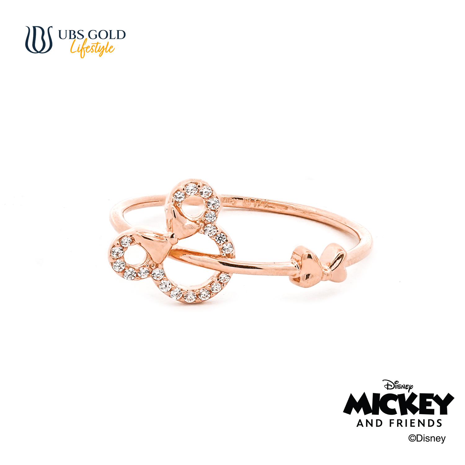 UBS Gold Cincin Emas Disney Minnie Mouse - Ccy0217 - 17K