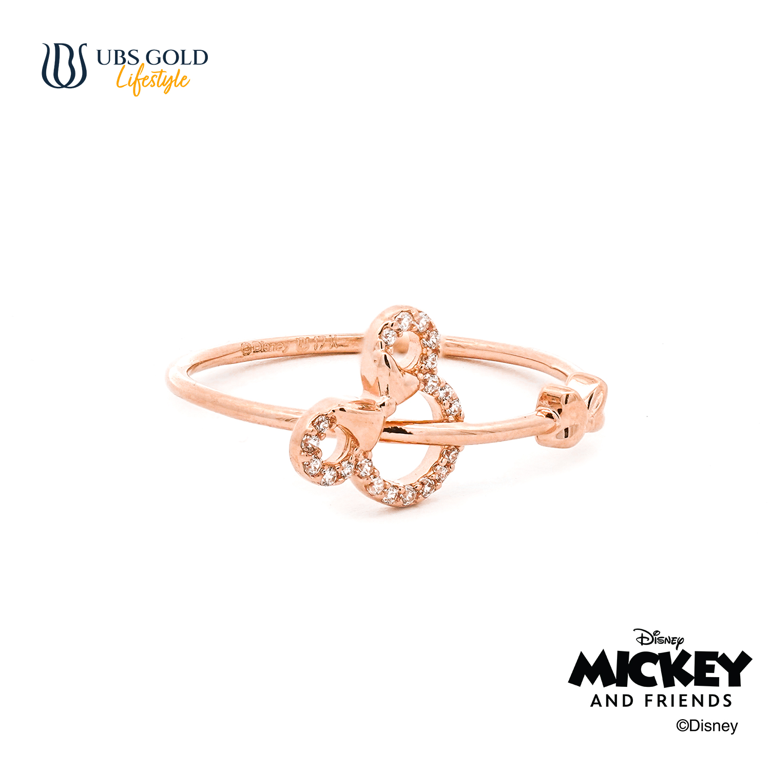 UBS Gold Cincin Emas Disney Minnie Mouse - Ccy0217 - 17K
