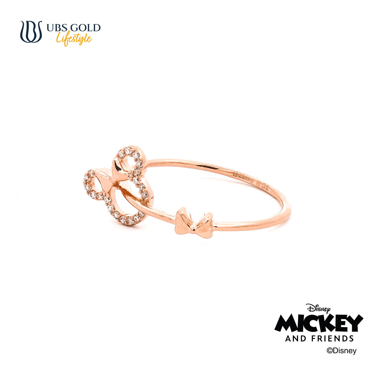 UBS Gold Cincin Emas Disney Minnie Mouse - Ccy0217 - 17K