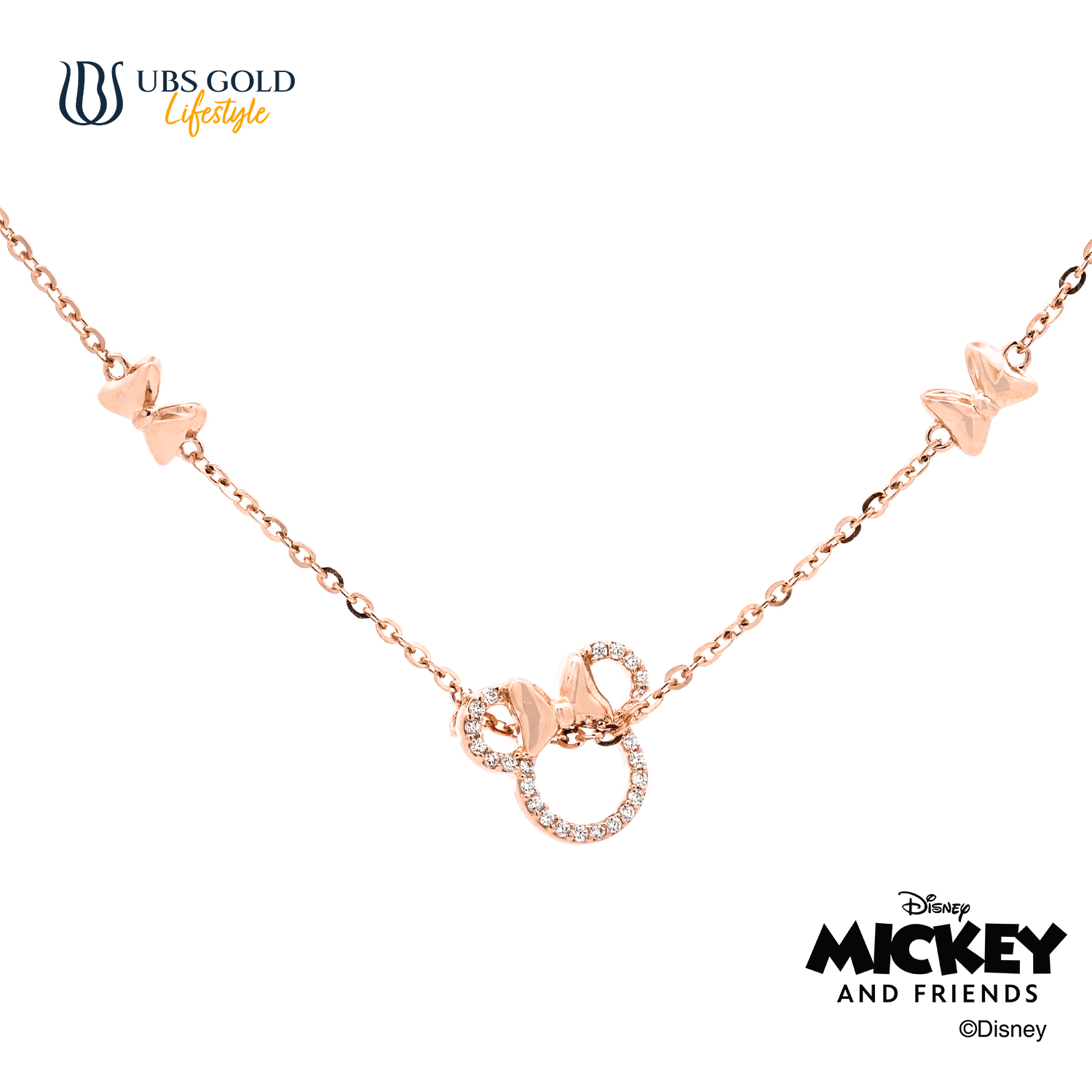 UBS Gold Kalung Emas Disney Minnie Mouse - Kky0532 - 17K