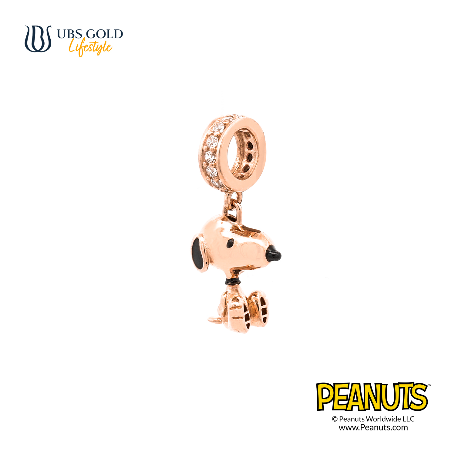 UBS Gold Liontin Emas Peanuts Snoopy Sweetie - C9l0014 - 17K